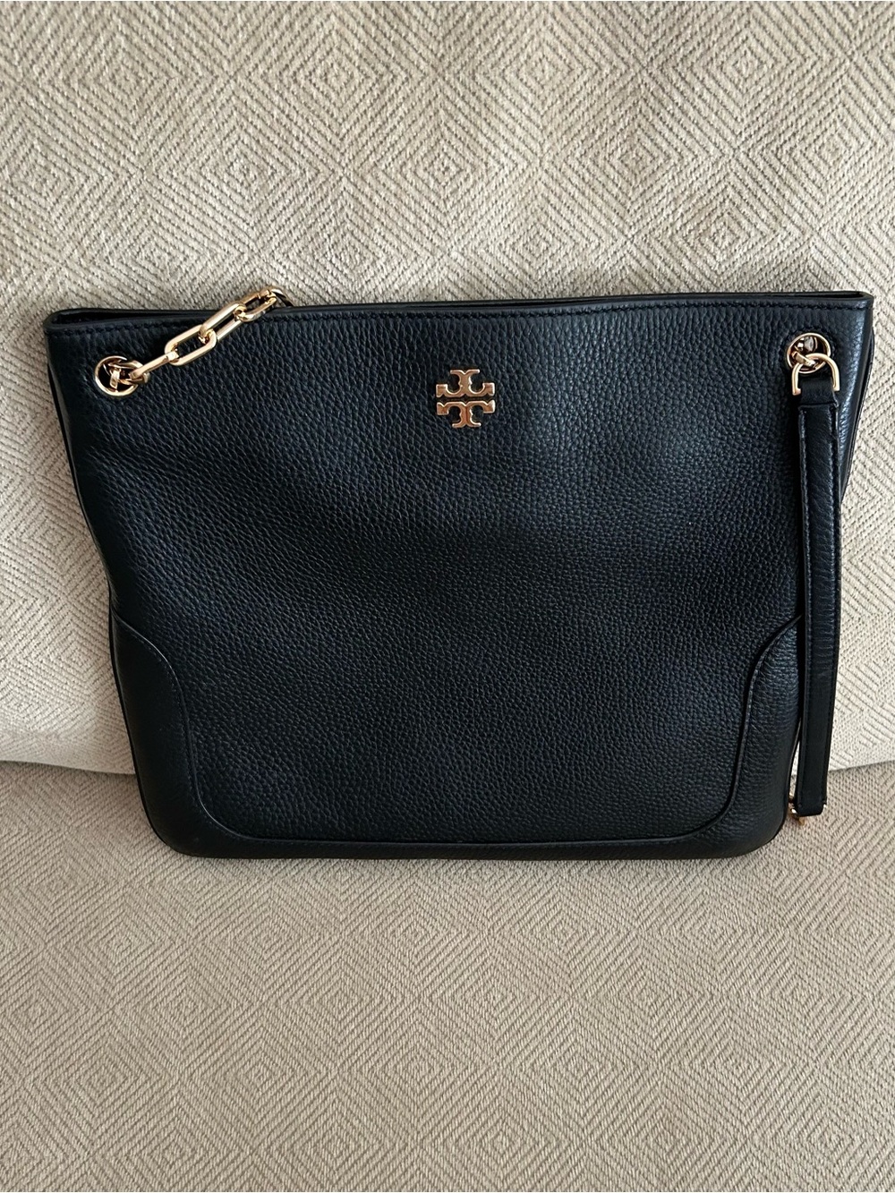 Tory Burch marsden black pebbled leather women’s bag